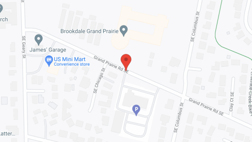 Map of the neighborhood around Brookdale Grand Prairie