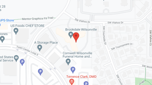 Map of the neighborhood around Brookdale Wilsonville
