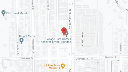 Map of the neighborhood around Village Care Homes - Eldridge