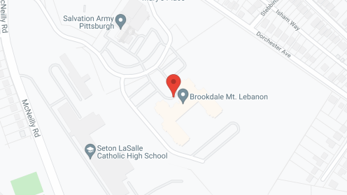 Map of the neighborhood around Brookdale Mt. Lebanon