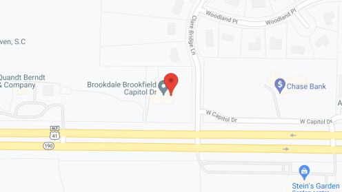 Map of the neighborhood around Brookdale Brookfield Capitol Drive