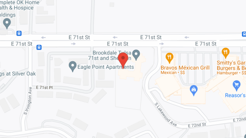 Map of the neighborhood around Oxford Springs Tulsa Memory Care