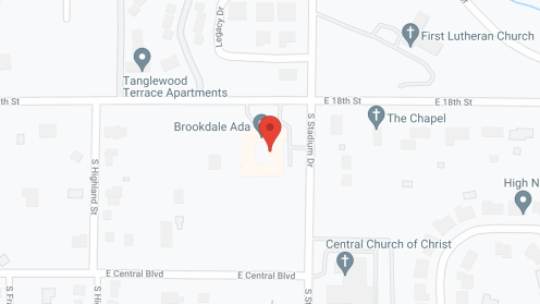 Map of the neighborhood around Brookdale Ada