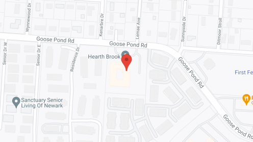 Map of the neighborhood around Hearth Brook