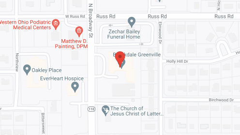 Map of the neighborhood around Brookdale Greenville