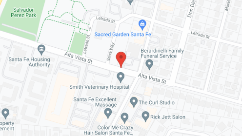 Map of the neighborhood around Brookdale Santa Fe