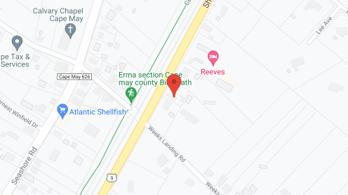 Map of the neighborhood around Brookdale Cape May