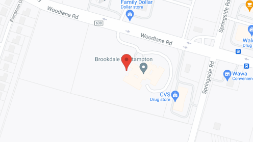 Map of the neighborhood around Brookdale Westampton