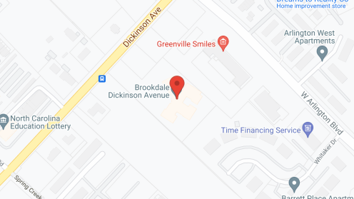 Map of the neighborhood around Brookdale Dickinson Avenue