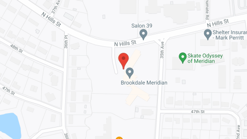 Map of the neighborhood around Brookdale Meridian