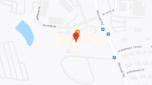 Map of the neighborhood around Brookdale Wornall Place