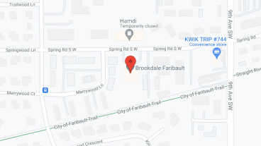 Brookdale Faribault in google map