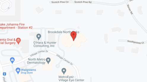 Map of the neighborhood around Brookdale North Oaks