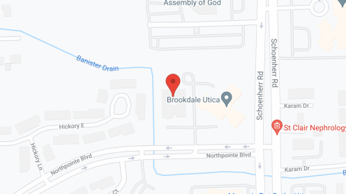 Map of the neighborhood around Brookdale Utica Memory Care