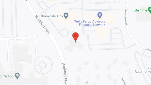 Map of the neighborhood around Brookdale Troy