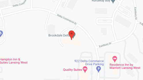 Map of the neighborhood around Brookdale Delta MC