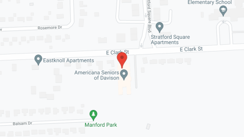 Map of the neighborhood around Americana Seniors of Davison