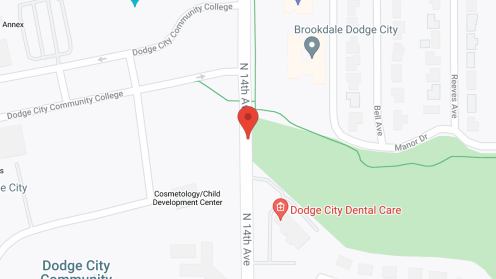 Map of the neighborhood around Brookdale Dodge City