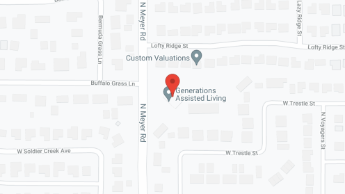 Map of the neighborhood around Generations Memory Care