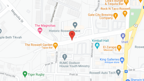 Map of the neighborhood around Historic Roswell Place