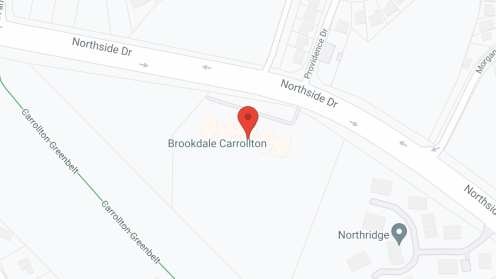 Map of the neighborhood around Brookdale Carrollton
