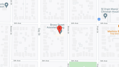 Map of the neighborhood around Bross Street Assisted Living