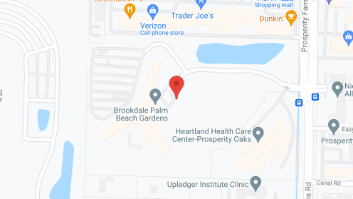 Map of the neighborhood around Brookdale Palm Beach Gardens