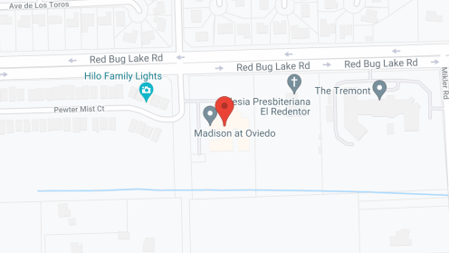 Map of the neighborhood around Madison at Oviedo