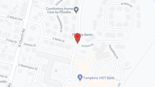 Map of the neighborhood around Phoebe Berks Health Care Ctr