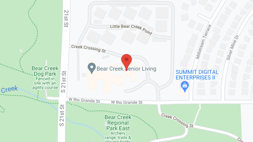 Map of the neighborhood around Bear Creek Senior Living
