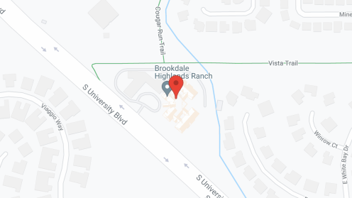 Map of the neighborhood around Brookdale Highlands Ranch