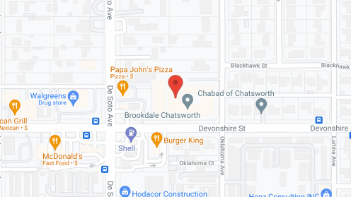 Map of the neighborhood around Brookdale Chatsworth
