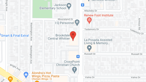 Map of the neighborhood around Brookdale Central Whittier