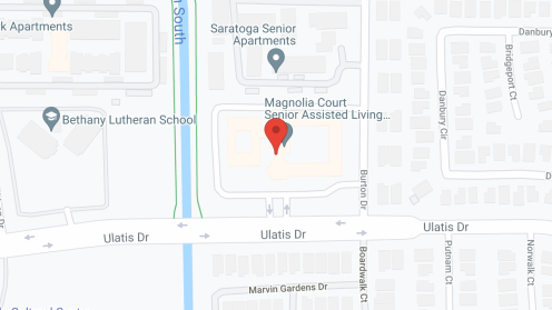 Map of the neighborhood around Magnolia Court