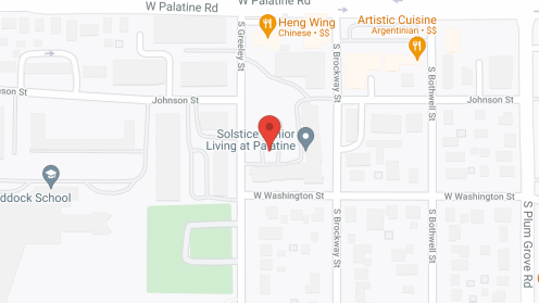 Map of the neighborhood around Solstice Senior Living at Palatine