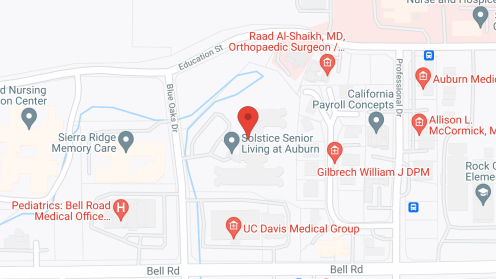 Map of the neighborhood around Solstice Senior Living at Auburn