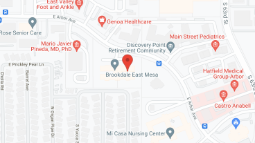 Brookdale East Mesa in google map