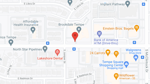 Map of the neighborhood around Brookdale Tempe