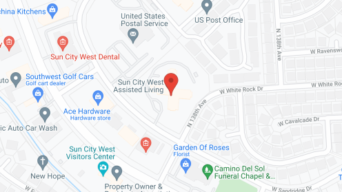 Map of the neighborhood around Sun City West Assisted Living and Memory Care