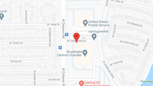 Map of the neighborhood around Brookdale Central Chandler