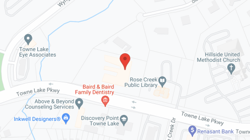 Map of the neighborhood around Oaks at Towne Lake