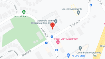 The Waterford Retirement Community-Barrie in google map