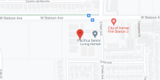 Pacifica Senior Living Hemet in google map