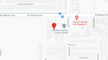 Pacifica Senior Living Hemet in google map