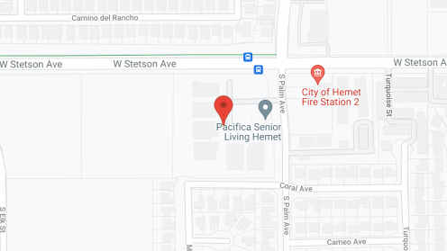 Map of the neighborhood around Pacifica Senior Living Hemet