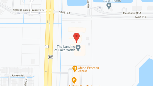 Map of the neighborhood around Elegance at Lake Worth