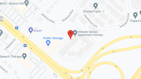 Map of the neighborhood around Hillside Senior Living