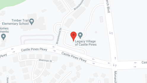 Map of the neighborhood around Legacy Village of Castle Pines