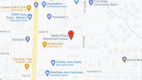 Map of the neighborhood around Weller Place