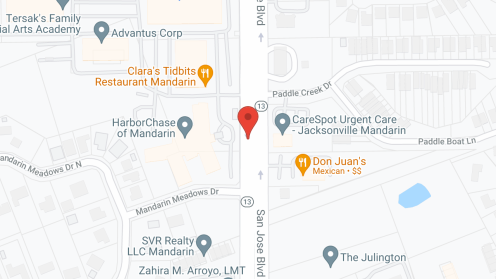 Map of the neighborhood around HarborChase of Mandarin